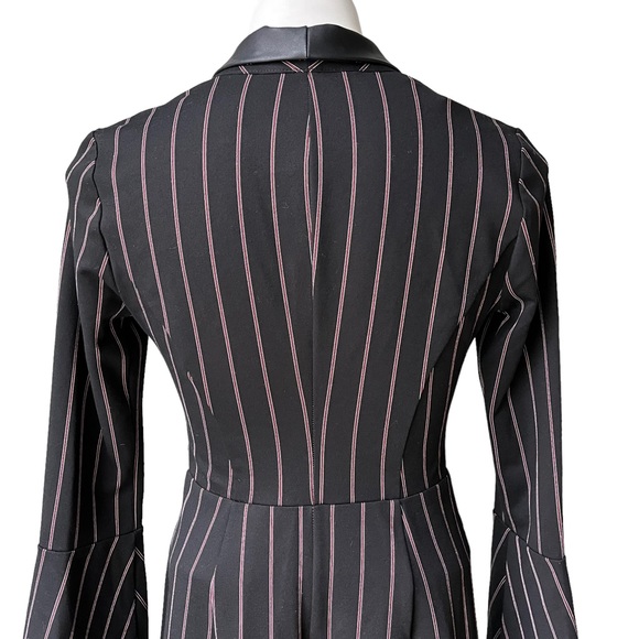 NWT, BCBGeneration Striped Surplice Tuxedo Dress - Picture 12 of 16